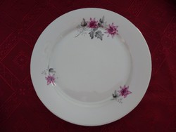 Alföldi porcelán süteményes tányér, lila virággal. Átmérője 19 cm. Vanneki!