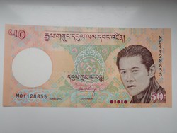 Bhután 50 ngultrum 2013 UNC bankjegy