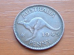 AUSZTRÁLIA 1 PENNY 1945 KENGURU (p) - Perth Mint, one dot after "PENNY' #  ( KEDVEZMÉNY LENT!!) 