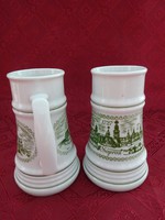 Alföldi porcelán sörös korsó, Sopron felirattal és látképpel, magassága 16,5 cm. Vanneki!