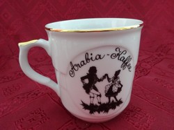 Czech quality porcelain mug with mozart melange mark. He has!