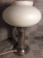 Mélyen ár alatt! Mid Century WEB NARVA króm opál üveg asztali lámpa 1960-as évek sérüléssel