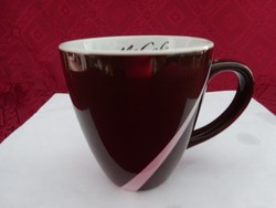 Mc Café porcelán pohár, barna, átmérője 9 cm. Vanneki! Jókai.