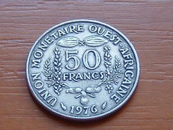 NYUGAT AFRIKA 50 FRANK FRANCS 1976 dolphin (d, 1974-1994, Rosseau) #  ( KEDVEZMÉNY LENT!!)