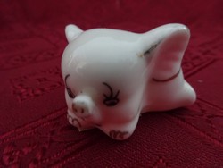 Német minőségi porcelán figura, mini elefánt, hossza 4,5 cm. Vanneki!