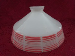 Glass lampshade, red striped, diameter 23 cm. He has! Jokai.