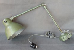 Retro asztalra szerelhető ipari lámpa, műhely lámpa 