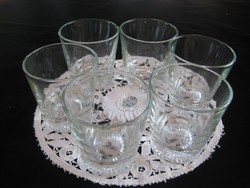 6 wine glasses, 6.7 x 6.7 cm