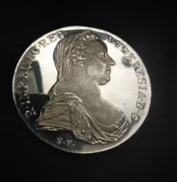 Mária Terézia ezüst tallér 1780 Proof 28g 