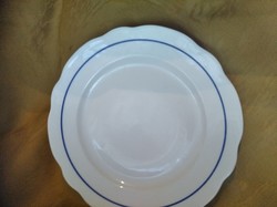 Zsolnay kék csíkos tányér lapos