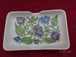 Hölóháza porcelain purple/blue floral ashtray. He has! Jokai.