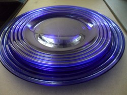 Kobalt kék bordás tányérok 1+2