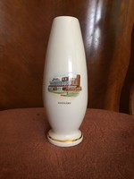 Porcelain advertising vase in Harkány hotel