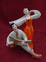 Orosz porcelán figura, néptáncos páros, magassága 16 cm. Vanneki!