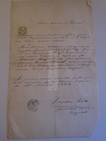 D172638 Régi irat  Ráth József aláírásával 1856 Pest - Maria Magdalena MENDL (1832)