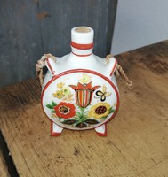 Zsolnay 7.5 cm-es ritka kulacs , nosztalgia, paraszti dekoráció 
