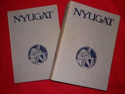 A NYUGAT irodalmi folyóirat válogatás I.-II. kötet 1908 - 1941 a képek szerint