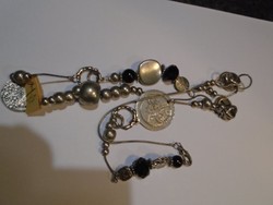 Angol luxus dizájner ékszer nyaklánc tibeti ezüst +onix  szerelékkel csodás lenyűgöző darab 96 cm