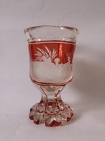 Biedermeier szarvasos pohár 