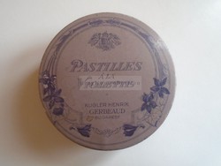 G028.21 Korai Gerbeaud Pastilles de Violette csokoládé doboz / Vintage Chocolate Box, Candy Box