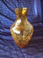 Méz színű Karcagi fátyol üveg váza