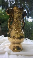 Spectacular large porcelain vase painted in gold 32 cm