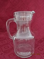 Italian liter glass jug, height 20 cm. He has! Jókai.