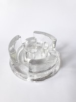 Skandináv design üveg melegen tartó, tea melegítő, mécsestartó, edényalátét retro midcentury modern