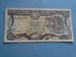 G029.49  Bankjegy  - Ciprus  1 lira 1987 