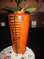 Tófej , retró  váza , szép tárgy , 11 x 25  cm