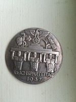 Náci birodalmi pártnap 1937 emlékérem, 3,4 cm átmero