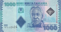 Tanzánia 1000 shilling 2019 UNC