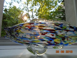 Muránói Kézzel készült sokszínű nagy Üveg Hal 25 cm
