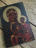 Fára kézzel festett cseh ikon