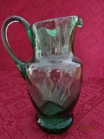 Green glass jug, height 18 cm. About 0.5 L of baths! Jókai.