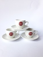 Douwe Egberts Omnia kávéscsészék, eszpresszós, mokkás csésze készlet 3 főre Walküre porcelán