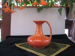 János Majoros, retro, vase with handles, good condition, marked 16 cm