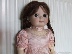 Kestner 221 (googly eyes doll) antik porcelán baba reprodukció-művészi másolat, nem antik!
