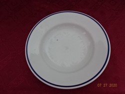 Zsolnay porcelán, antik, pajzspecsétes, kék csíkos mélytányér. Vanneki! Jókai