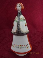 Aquincumi  porcelán figurális szobor. Lányka matyó öltözetben. Vanneki!