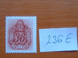 MAGYAR KIRÁLYI POSTA 36 FILLÉR 1944 Érték és címer 236E