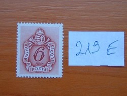 MAGYAR KIRÁLYI POSTA 6 FILLÉR 1941 Érték és címer 219E