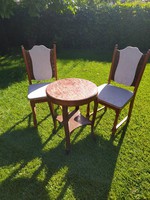 Neobarokk márványlapos asztal székekkel
