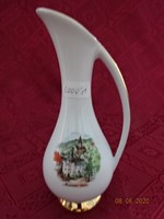 EIGL minőségi  porcelán Ausztria, MURAU,  emlék váza, magassága 16 cm. Vanneki!