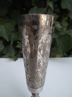 EZÜSTÖZÖTT - gravírozott - Német - váza - 13 x 4 cm