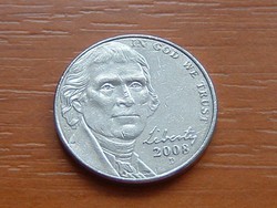 USA 5 CENT 2008 D (Denver Mint), JEFFERSON  #