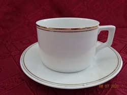 Zsolnay porcelán, antik, pajzspecsétes teáscsésze + alátét. Vanneki!