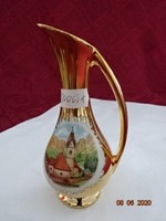 EIGL minőségi  porcelán Ausztria, aranyozott váza, Tragöss-i emlék. Vanneki!