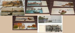 Antik Velence Venezia képeslap levelezőlap keskeny olasz 1900 körül 10 db