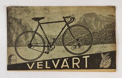1B335 Ceisel grafika: antik Velvárt Nándor kerékpáros reklám relikvia katalógus árjegyzék